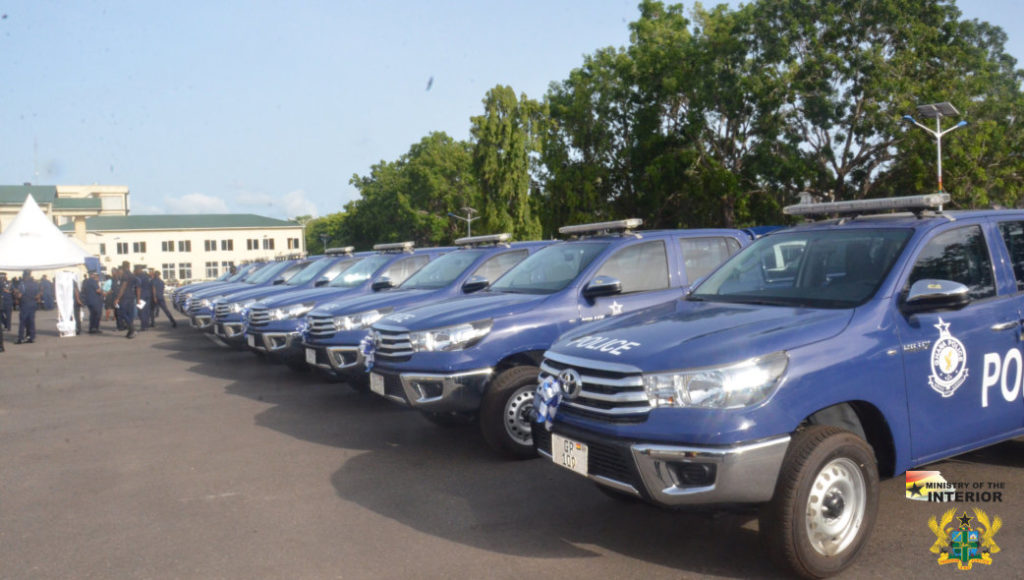 GOVT PRESENTS 64 VEHICLES TO THE GHANA POLICE SERVICE Ministry