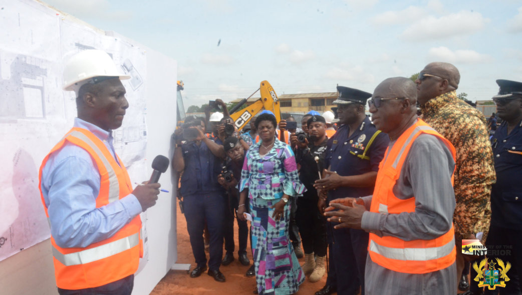 INTERIOR MINISTER CUT’S SOD FOR THE CONSTRUCTION OF HANGAR FOR POLICE HELICOPTERS